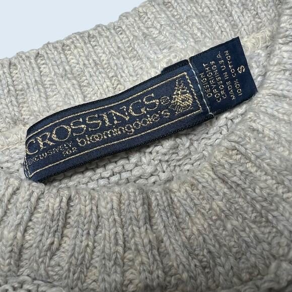 Vintage 80s Bloomingdales Mens Size Small Retro Cotton Pullover Sweater Grandpa - Picture 3 of 9